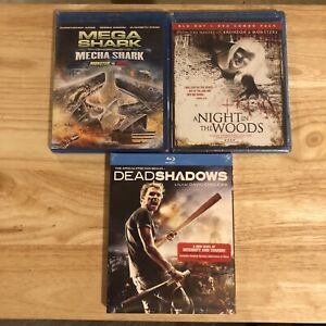 Scream Factory Dead Shadows w/ Slipcover Horror Blu-Ray Lot Set Megashark Night
