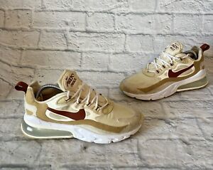 Nike Air Max 270 React AT6174‑700 Beige Running Shoes Sneakers Women’s Size 8.5