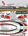 V1 Decals Boeing 787-8 Biman Bangladesh for 1/144 Revell Model Airplane Kit
