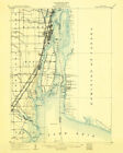 1906 Topo Map of Wyandotte Michigan Detroit River