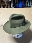Vintage Orvis Lite Felt 100% Wool Fedora Fishing Hat Packable Size L Made USA