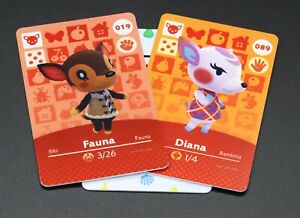 NFC Card Animal Crossing 2pcs- Fauna 019 & Diana 089/ Switch Switch Lite