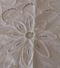 NWT Vintage White Duvet Bedspread Tape Lace Embroidery Queen Cotton New