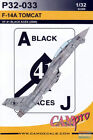 CAMP32033 1:32 CAM Pro Decals - F-14A Tomcat VF-41 Black Aces 2000