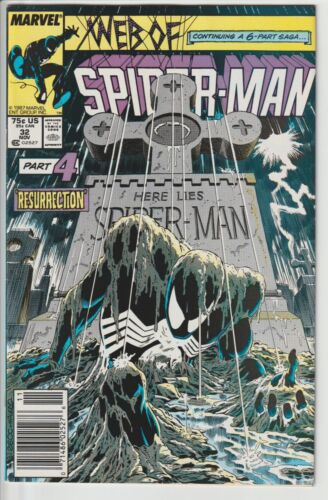 Marvel Web Of Spider-Man #32 (1987) Kraven's Last Hunt Part 4 - VF/NM Newsstand