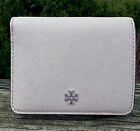 TORY BURCH LEATHER EMERSON WALLET GRAY NWT $158