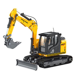 1:50 Crawler Excavator Toy Diecast Construction Digger Truck Toys Gifts Yellow
