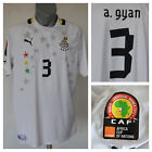 Ghana 2012 Home Jersey #3 A. Gyan PUMA White Shirt Size 2XL CAF Soccer Football