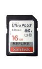 Sandisk 16GB Class 10 UHS-1 Ultra Plus SD Flash Memory Card Factory Ref