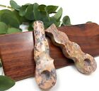 Set of 2 His & her Natural Stone Smoking tobacco pipe 4 Inches Carved Onyx pipes