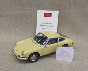 1:18 CMC 1964 Porsche 901 Sportcoupe Champagne Yellow Displayed