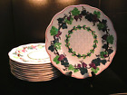 Wedgwood Embossed Grapes on Vine set of 10 Luncheon Plates
