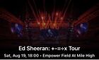 Ed Sheeran Concert ticket Denver August 19