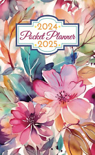 New Listing2024-2025 Pocket Planner: Small 2 Year Pocket Calendar Monthly Agenda for - NEW