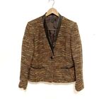 Lafayette 148 NY Wool Alpaca Leather Blazer Jacket Women's Size 8 Medium