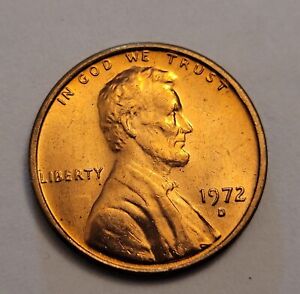 1972 D Lincoln Cent Penny BU
