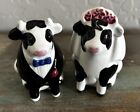 Wedding Cow Bride and Groom Couple Salt & Pepper Shakers