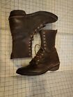 Vtg Chippewa 29460 Brown Leather Logger Packer Boots Size 10.5 EE Made In USA