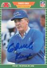 1989 Pro Set - CHUCK KNOX - Hand Signed Autograph Card - SEATTLE SEAHAWKS