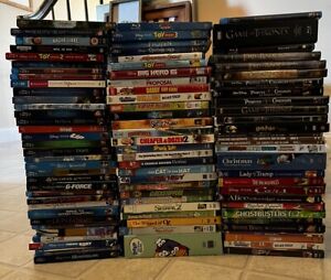 Huge Disney Pixar Dreamworks And More Blu-ray DVD Lot 91  Movies!