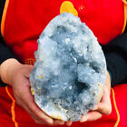 New Listing4.4LB Natural Beautiful Blue Celestite Crystal Geode Cave Mineral Specimen