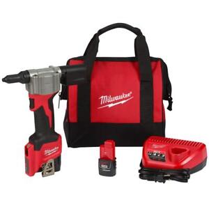 MILWAUKEE ELECTRIC TOOLS CORP 2550-22 M12 Rivet Tool Kit (2550-22) 1-(Pack)