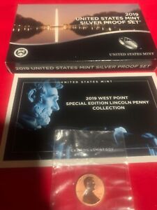 2019 US MINT SILVER PROOF SET UNOPENED & REVERSE PROOF PENNY (W) FREE SHIPPING**