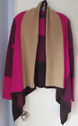 Charter Club Luxury Cashmere Multi-Color Open Front Waterfall Cardigan L