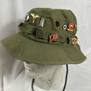 Vietnam War Veteran Owned Boonie Hat Corpsman Medic Pins