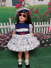 Sailor print dress and beret  for Patty Playpal by Karen