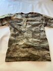 A-TACS  AU Military MENS ARMY Camouflage Short Sleeve T-Shirt MADE IN USA Medium