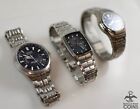 Lot of 3: Citizen Eco-Drive Stainless Steel Case Men's Watches (SOLD AS IS)