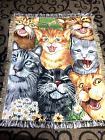 New ListingKitty Cats Photo Bomb Jacquard Throw Blanket 39 X 50