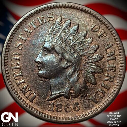 1866 Indian Head Cent Penny Y2580