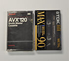 TDK MA-X 90 TYPE IV Metal Position Audio Cassette + Scotch-3M AVX90 NEW & SEALED