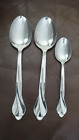 ONEIDA TRIBECA STAINLESS LARGE SOLID SERVING SPOONS  & TEASPOON GLOSSY LOT 3 PC