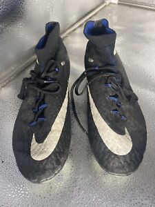 New ListingNike Hypervenom Phatal III DF FG Black Blue Soccer Cleats Men's 8.5 Shoes Rare