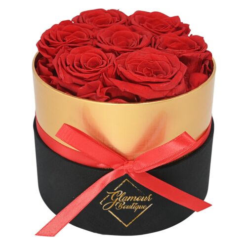 Glamour Boutique Forever Flower Gift Box: 7 Real Preserved Roses in A Box