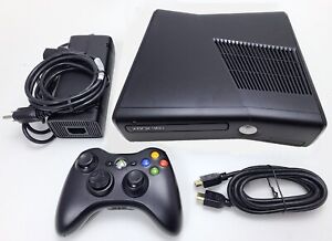 Microsoft XBox 360 S Slim 250GB Black Video Game Console System 360S Bundle