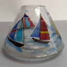 Yankee Candle Crackle Glass Sailboat Large Jar Candle Topper/Shade