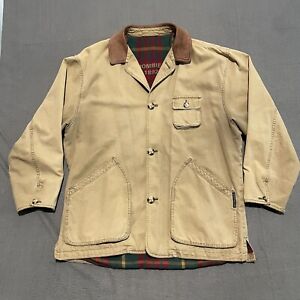 Vintage Abercrombie & Fitch Jacket Mens Large Beige Adirondack Trail Chore 90s