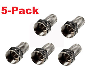 5pcs F-type RG6 Twist On Coax Coaxial Cable Connectors Plug Adapter Satellite