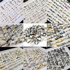 5-100pcs Wholesale Stainless Steel Mixed Rings Bulk Finger Band Ring Jewelry Lot
