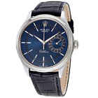 Rolex Cellini Blue Guilloche Dial Automatic Men's Leather Watch 50519BLSBLL