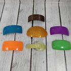 Hair Clip Barrette Lot of 7 French Style Ponytail Clasp Metal Retro Colors