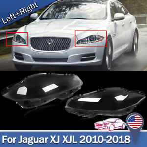 For Jaguar XJ 2010-2019 A Pair Headlight Lens Clear Cover Replacement Left+Right (For: 2016 Jaguar)