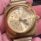 Vintage estate AFB De Luxe Swiss BRAILLE Men's Gold Plated wristwatch watch