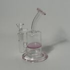 7” Thick Glass Collectible PINK Water Pipe Bong W/Honeycomb Perc  US SHIPPER