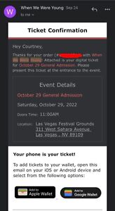 When We Were Young Music Festival GA Ticket Las Vegas 10/29 ( 1digital Ticket)