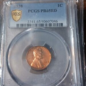 1938 pr65rd PCGS lincoln wheat cent. Nice proof with appeal!
